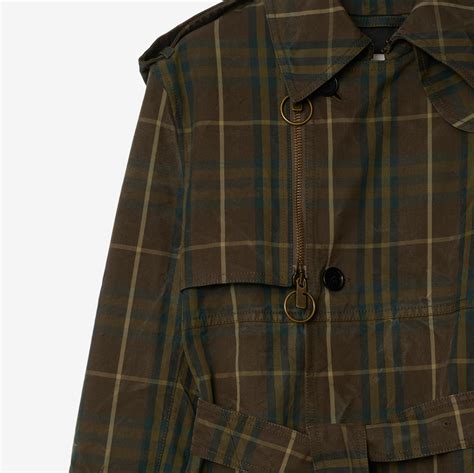 giacca trench burberry uomo|Long Check Cotton Trench Coat in Tor .